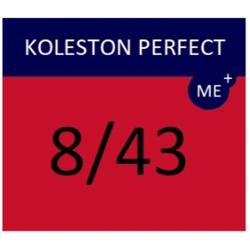 WELLA PROFESSIONALS KOLESTON PERFECT ME+ - Matu krāsa, 8/43 - GAIŠI SARKANS ZELTA BLONDS