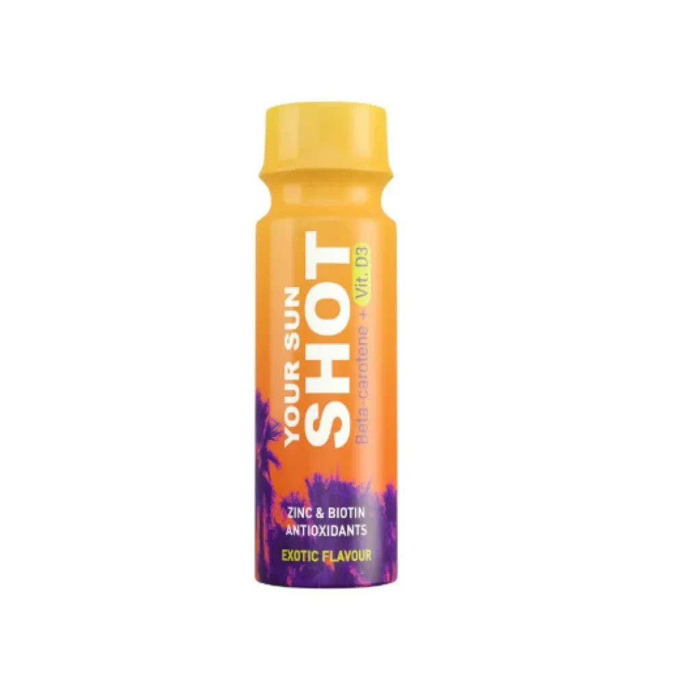 Your Sun Shot Vitamin D3 Exotic - Karotīna dzēriens ar D vitamīnu iedeguma pastiprināšanai, 80ml (WILD-27)