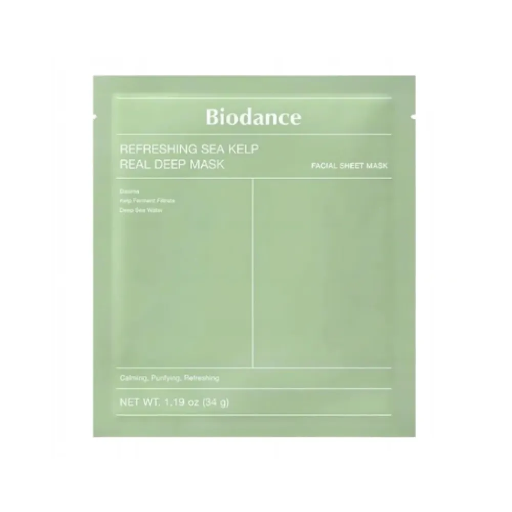 BIODANCE Biodance Refreshing Sea Kelp Real Deep Mask - Nomierinoša hidrogela maska ar aļģēm, 34g.