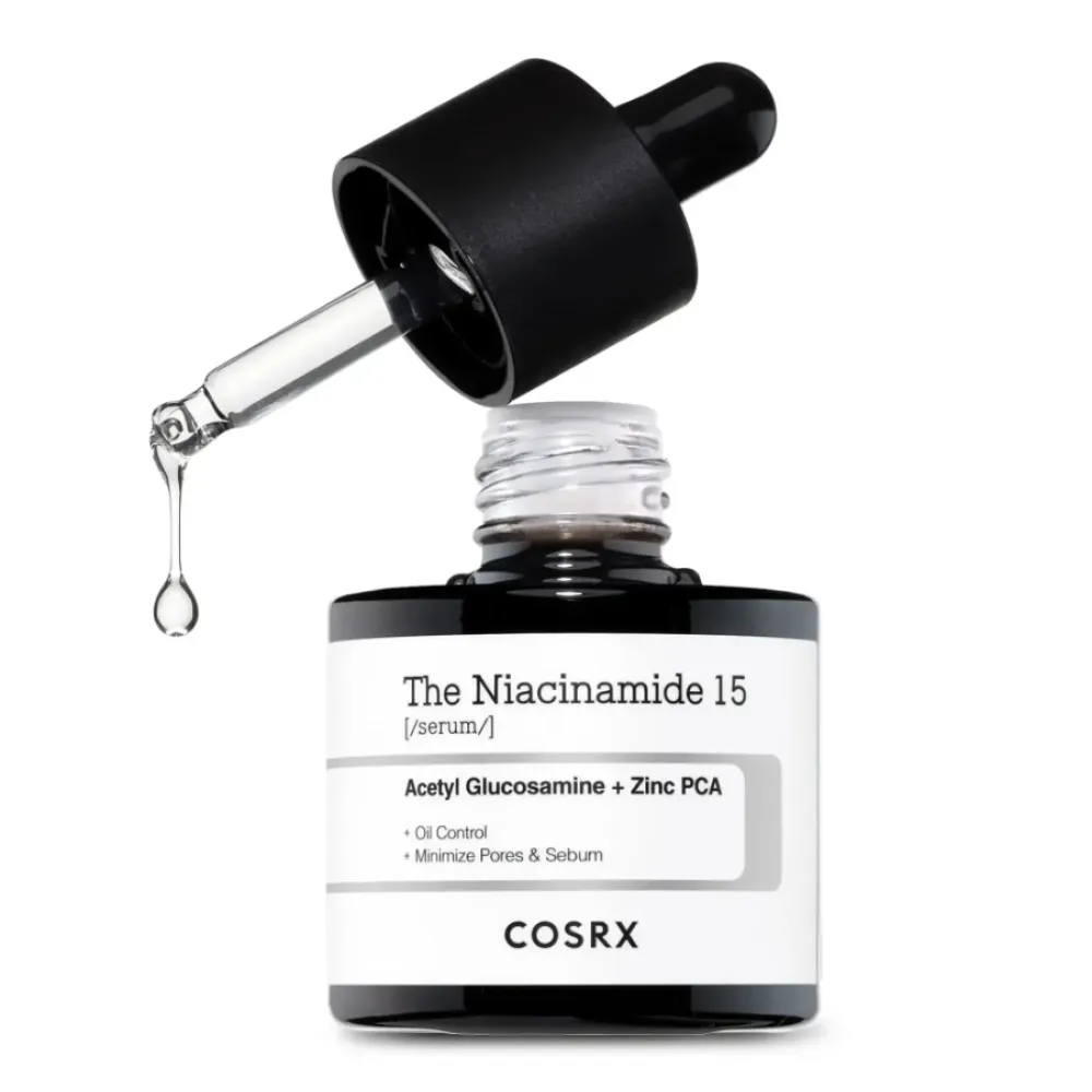 COSRX The Niacinamide 15 serum - Sebumu regulējošs serums aknes novēršanai ar 15% niacinamīdu, 20ml