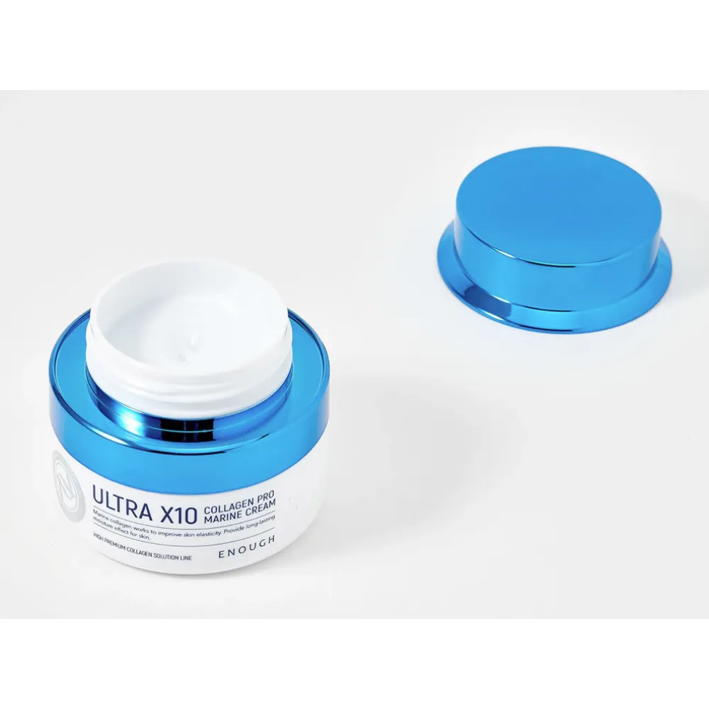 ENOUGH Ultra X10 Collagen Pro Marine Cream - Pretnovecošanas sejas krēms, 50ml