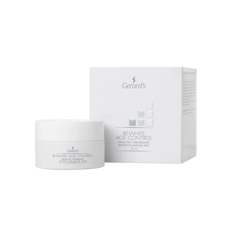 GERARD'S RE-WHITE AGE CONTROL Anti Spot and Anti Age face cream, SPF 50 - Krēms ādas toņa izlīdzināšanai, anti-age, 100ml (PFAREW580)
