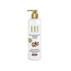 H&B Moist & Shine Argan Oil Hair Cream No-Rinse - Mitrinošs un spīdumu piešķirošs matu krēms ar argāna eļļu un silikonu, neskalojams, 400ml