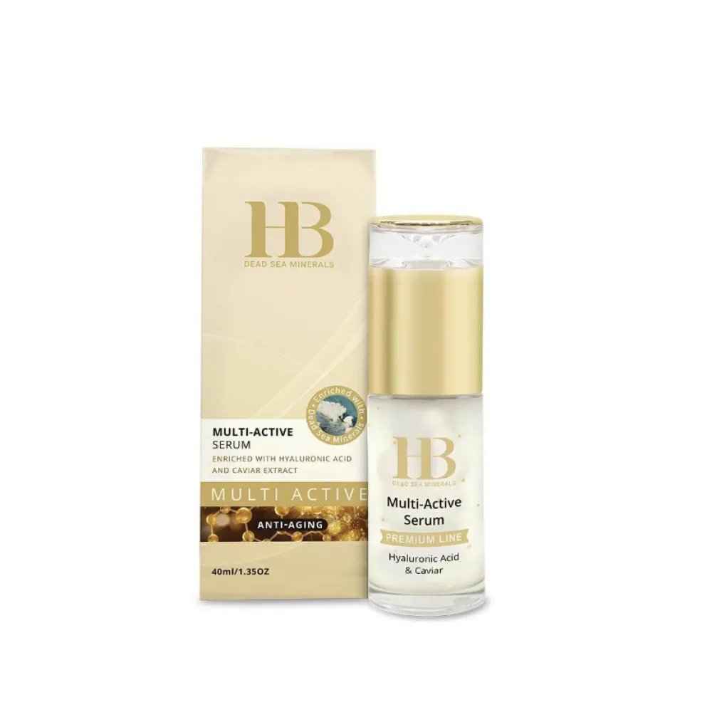 H&B Multi-Active Serum with Hyaluronic acid and Caviar - aktīvs sejas serums ar hialuronskābi un ikriem