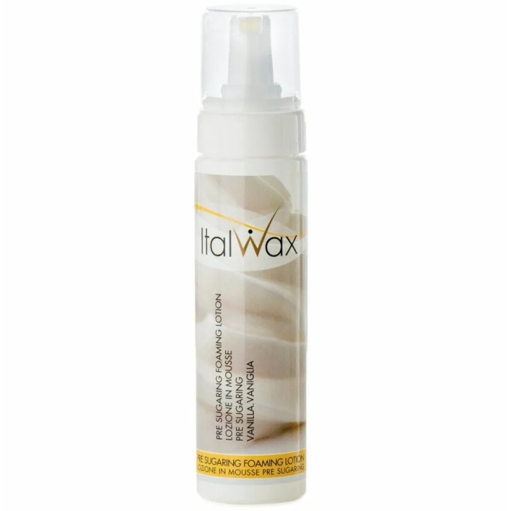 ItalWax Pre Sugaring Foaming Lotion Vanilla - Putošais Vanilla losjons pirms cukura depilācijas