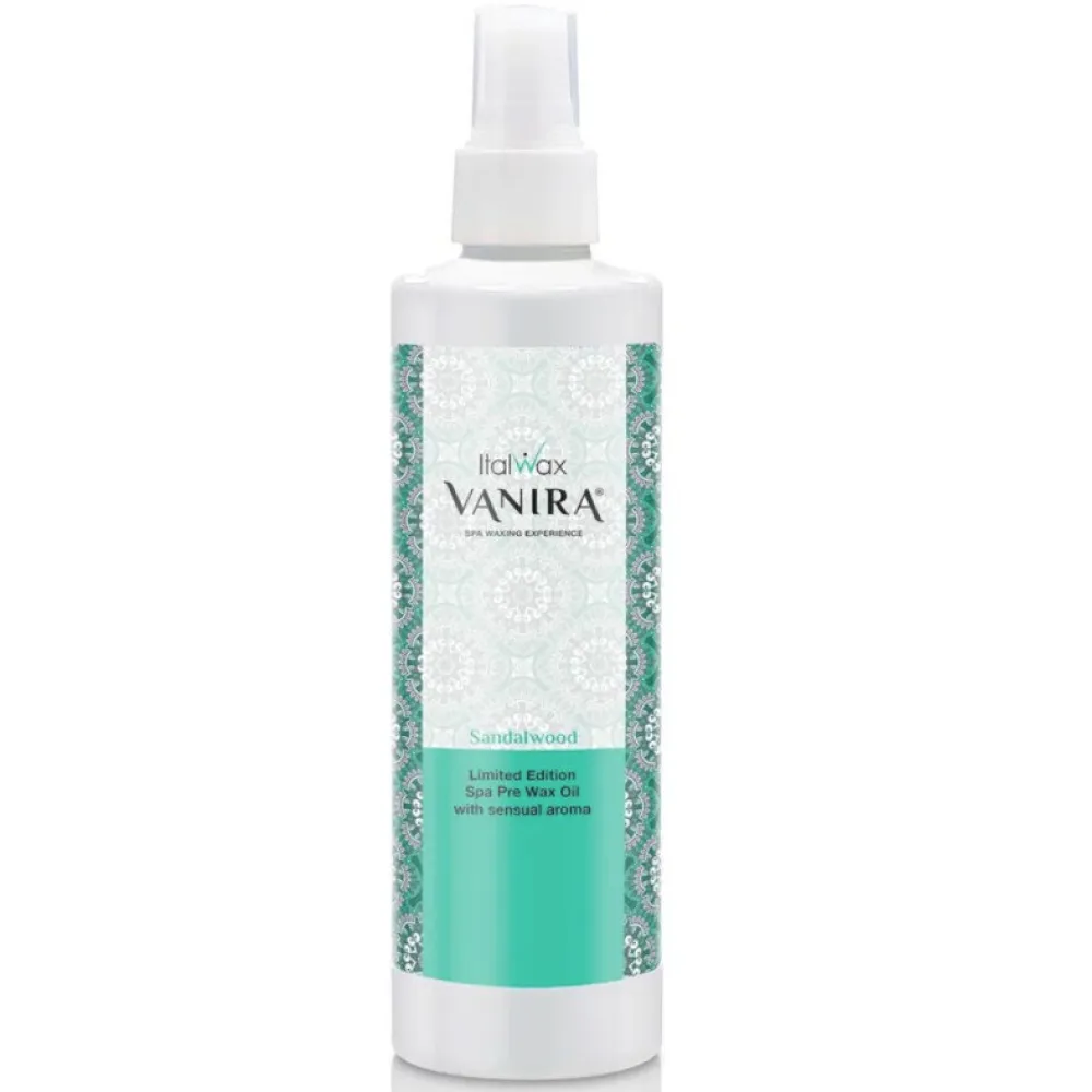 ItalWax VANIRA Pre Wax Sandal Wood Oil - Pirms depilācijas eļļa ar sandala koku, 250ml