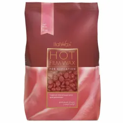 ItalWax Hot Film Wax ROSE - Caurspīdīgs plēves vasks ROZE, 1000g