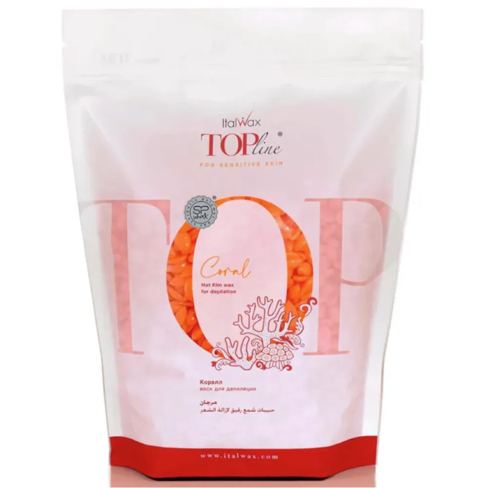 ItalWax Top Formula CORAL - Cietais vasks granulās jutīgai ādai, 750gr.