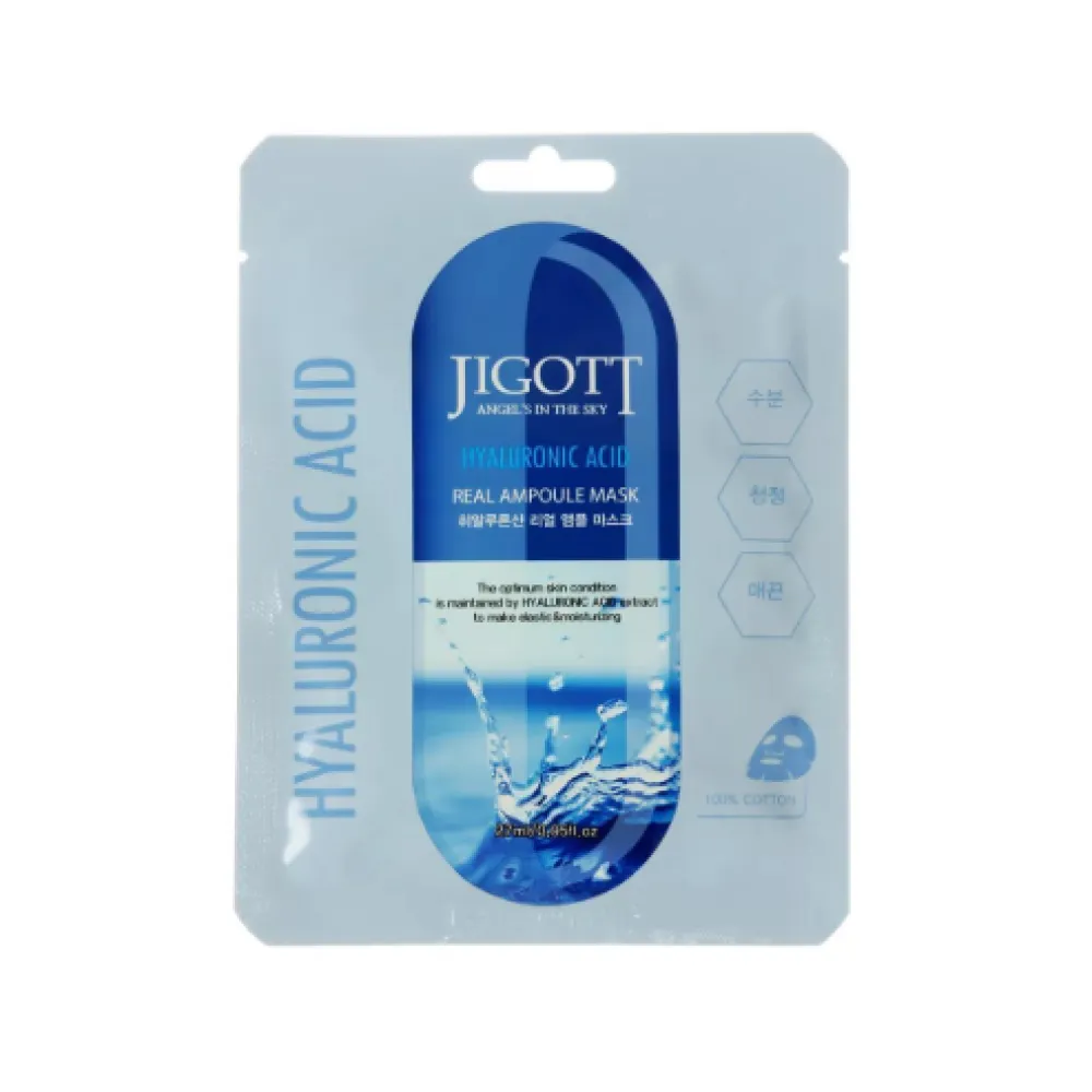 Jigott Hyaluronic Acid Real Ampoule Mask, 27ml Jigott Hyaluronic Acid Real Ampoule Mask, 27ml