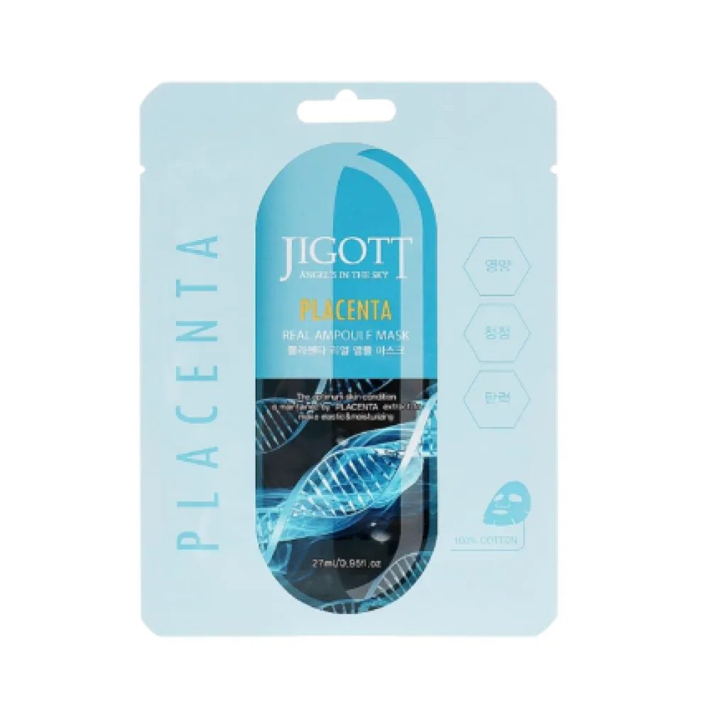 Jigott Placenta Real Ampoule Mask, 27ml Jigott Placenta Real Ampoule Mask, 27ml