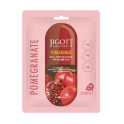 Jigott Pomegranate Real Ampoule Mask - Auduma maska sejai, 27ml