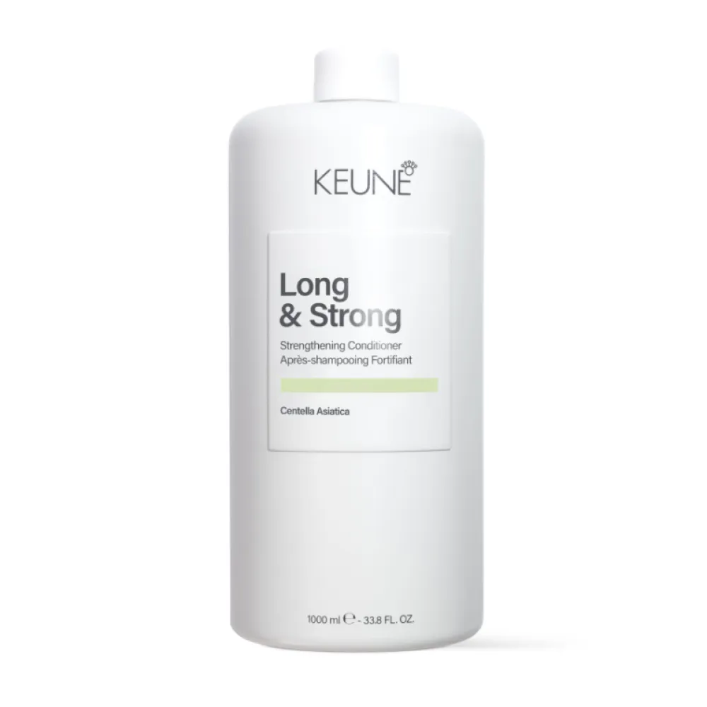 KEUNE Long & Strong Strenghtening Conditioner – Spēcinošs un matu augšanu veicinošs kondicionieris, 1000ml