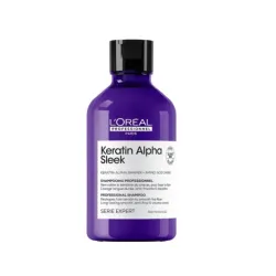 L'Oreal Professionnel Serie Expert Keratine Alpha Sleek Shampoo - Sulfātus nesaturošs šampūns matu gludumam, 300ml