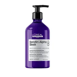 L'Oreal Professionnel Serie Expert Keratine Alpha Sleek Shampoo - Sulfātus nesaturošs šampūns matu gludumam, 500ml