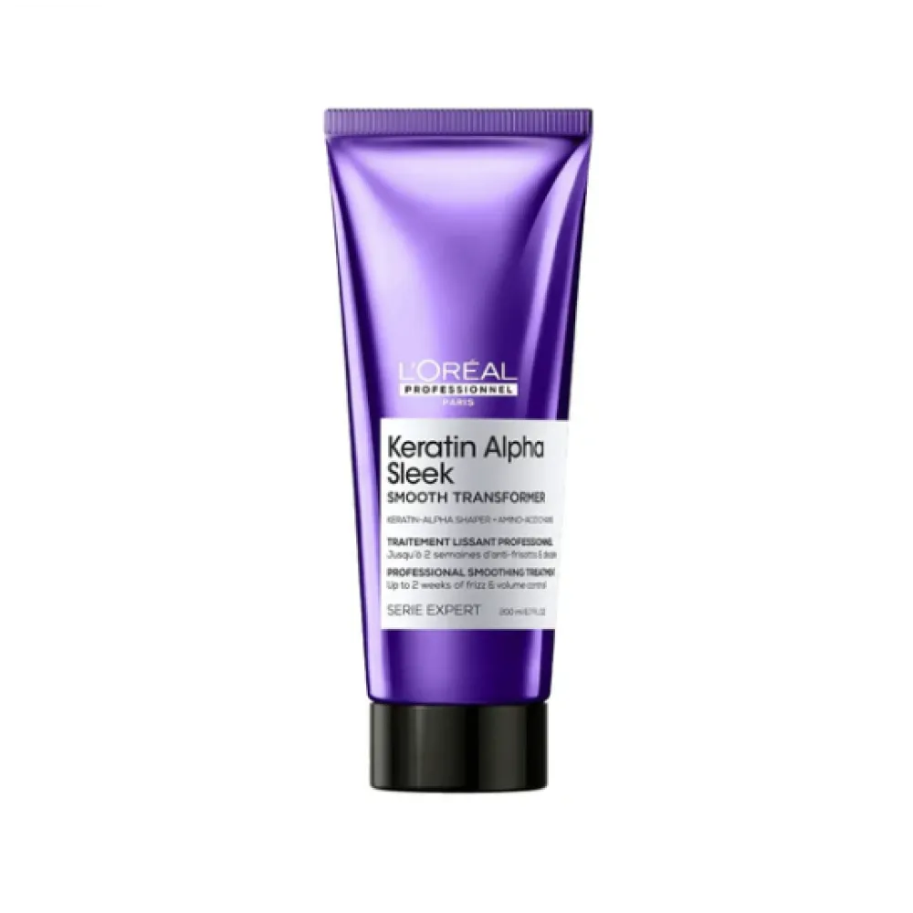 L'Oreal Professionnel Serie Expert Keratine Alpha Sleek Treatment - Matu nogludinošā procedūra visiem matu tipiem, 200ml (3474637335526)