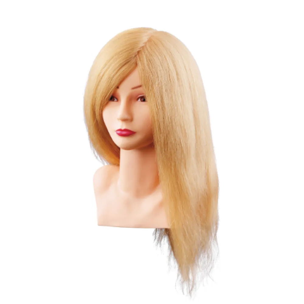 Manekena galva/manekens Louisa, blonde ar naturāliem matiem 40cm
