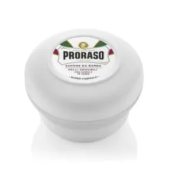 PRORASO Sensitive Shaving Soap With Green Tea Extract - Skūšanās ziepes ar zaļās tējas ekstraktu, 150ml