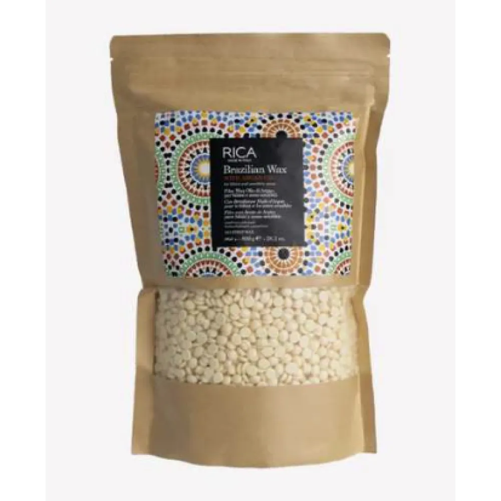 RICA Brazilian Argan Wax Beads - Plēves vasks ar argāna eļļu, 800gr. (ERICA113)